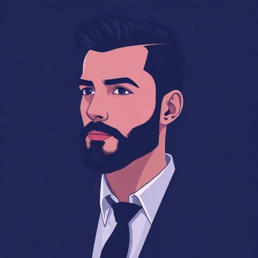 Ilustração de perfil de Vitor